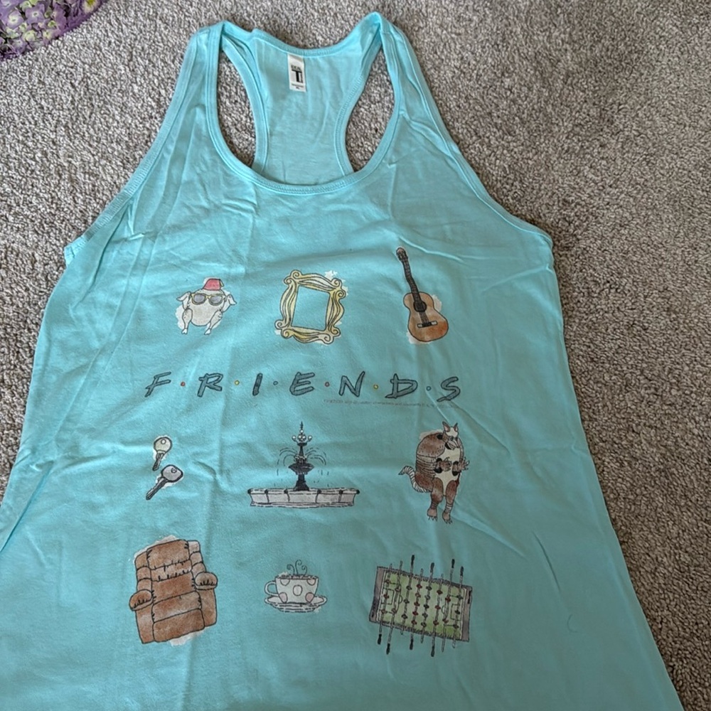 Ideal T by Next Level - FRIENDS - Tiffany Blue / Aqua Tank Top - NEW!
